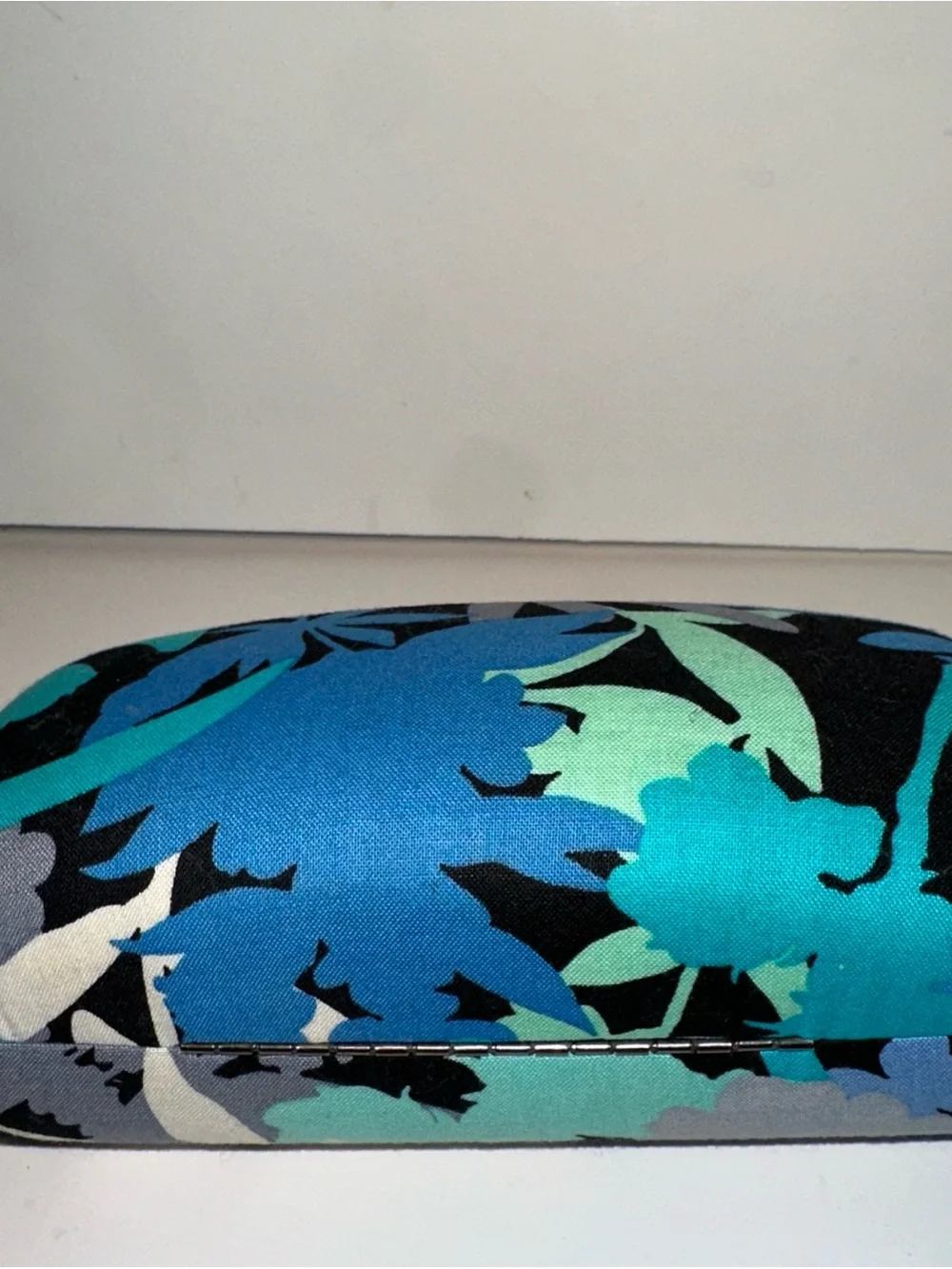 Vera Bradley Blue Teal Floral Hard Shell Glasses Case
